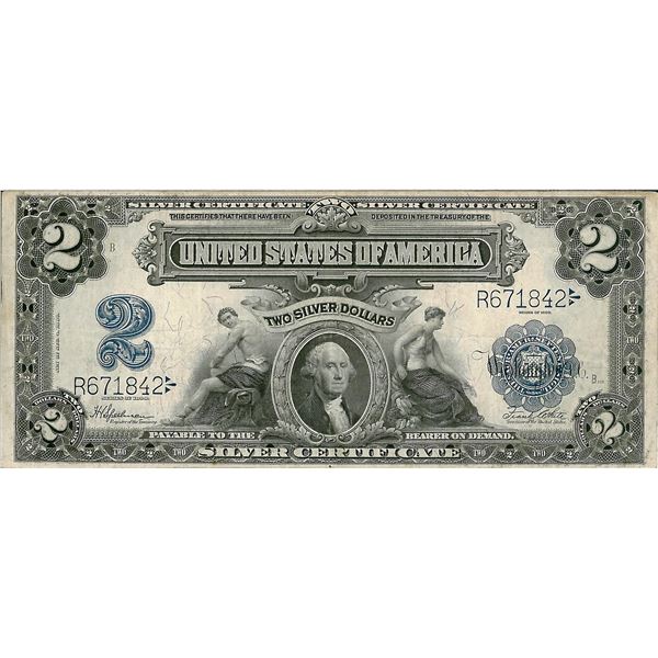 1899 $2 Silver Certificate Bank Note