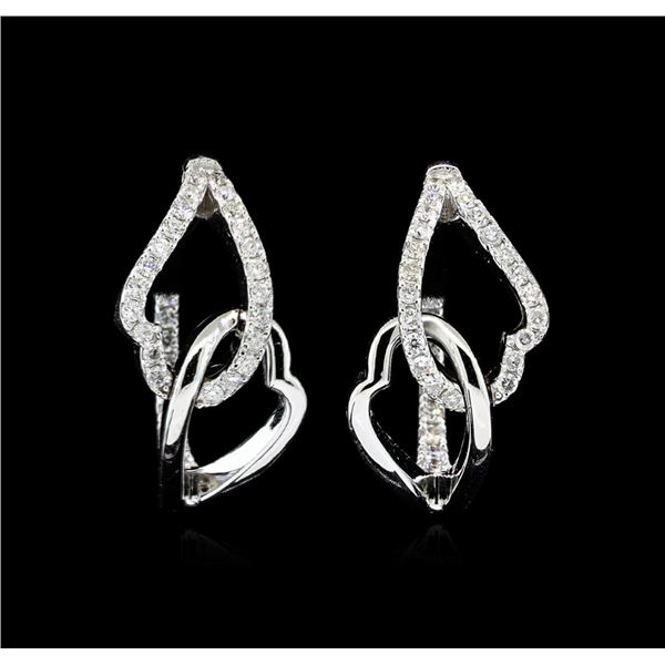 0.73 ctw Diamond Earrings - 14KT White Gold