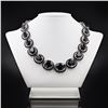 183.08 ctw Dark Blue Sapphire and 8.57 ctw Diamond Necklace