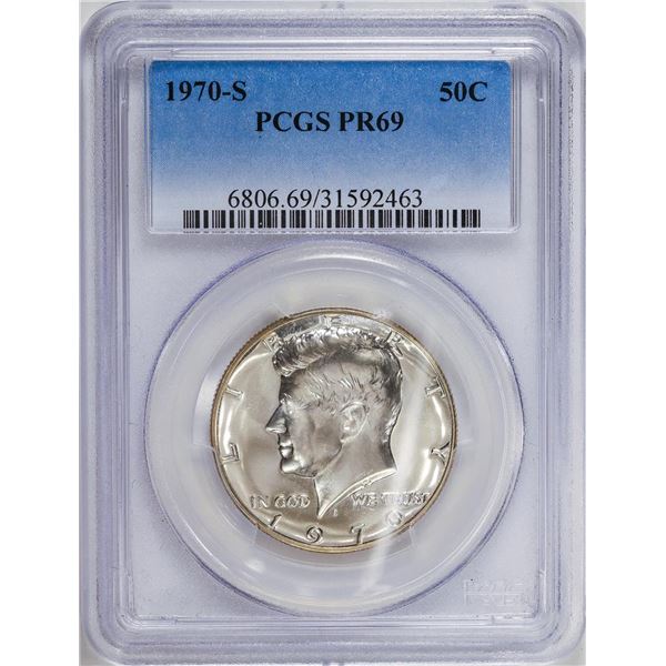 1970-S Kennedy Half Dollar Coin PCGS PR69