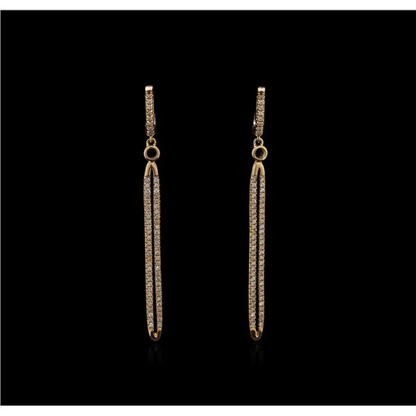 0.55 ctw Diamond Earrings - 14KT Rose Gold