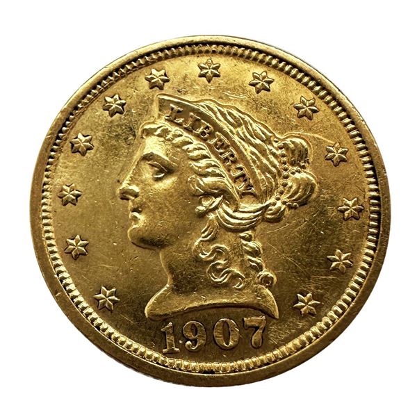 1907 $2.5 Liberty Head Quarter Eagle Gold Coin C