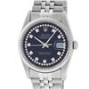 Image 1 : Rolex Mens Stainless Steel Blue String Diamond 36MM Datejust Wristwatch