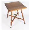 Image 2 : Antique Turned Leg Lamp Table