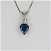 Image 4 : Beautiful Royal Blue Sapphire and Diamond Pendant