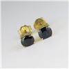 Image 2 : Pair of Blue Sapphire Stud Earrings
