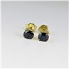 Image 3 : Pair of Blue Sapphire Stud Earrings