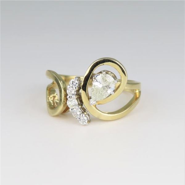 Beautiful Freeform Diamond Ring
