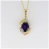 Lovely Vintage Purple Amethyst and Diamond Pendant