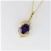 Image 2 : Lovely Vintage Purple Amethyst and Diamond Pendant