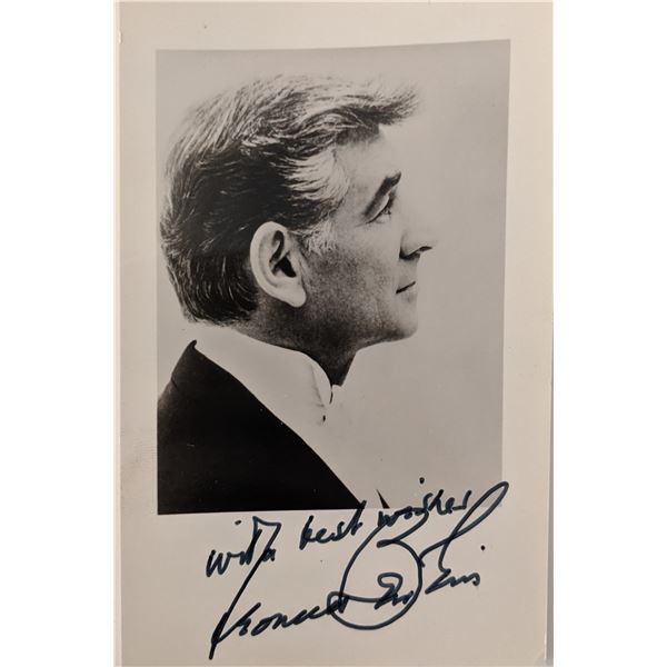 Leonard Bernstein Signed Photo