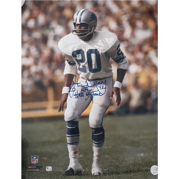 Detroit Lions Lem Barney Signed Poster