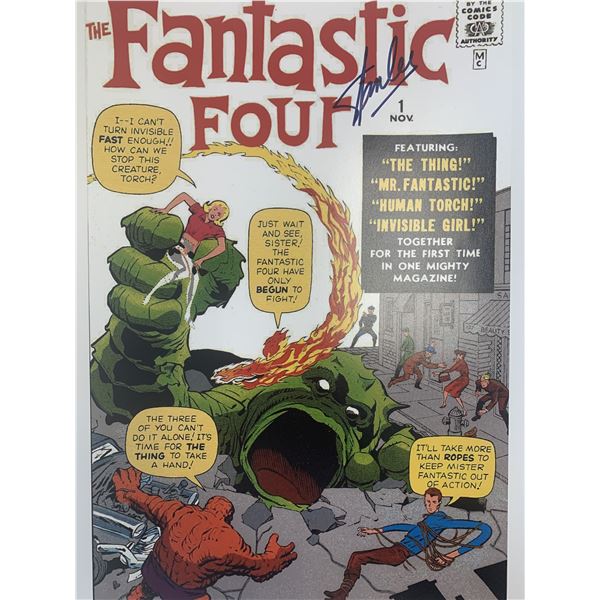 The Fantastic Four Stan Lee signed comic photo