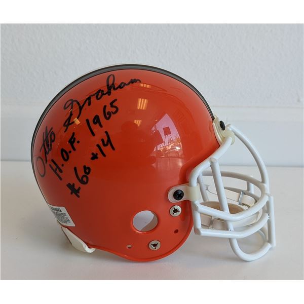 Otto Graham signed mini helmet