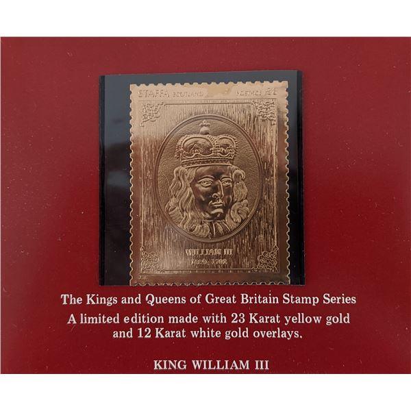 The Kings and Queens of Great Britain Stamp Series - King William III