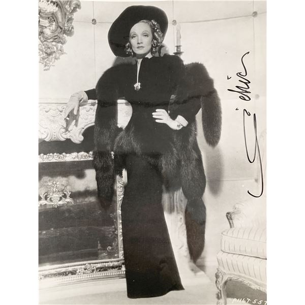Marlene Dietrich signed photo