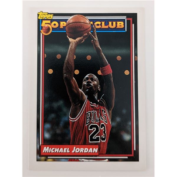 Michael Jordan Basketball Trading Card - Topps 50 Point Club #205 1992-93