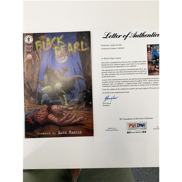 The Black Pearl Mark Hamill and Eric Johnson signed comic book. Vol. 1 - PSA/DNA Authenticated