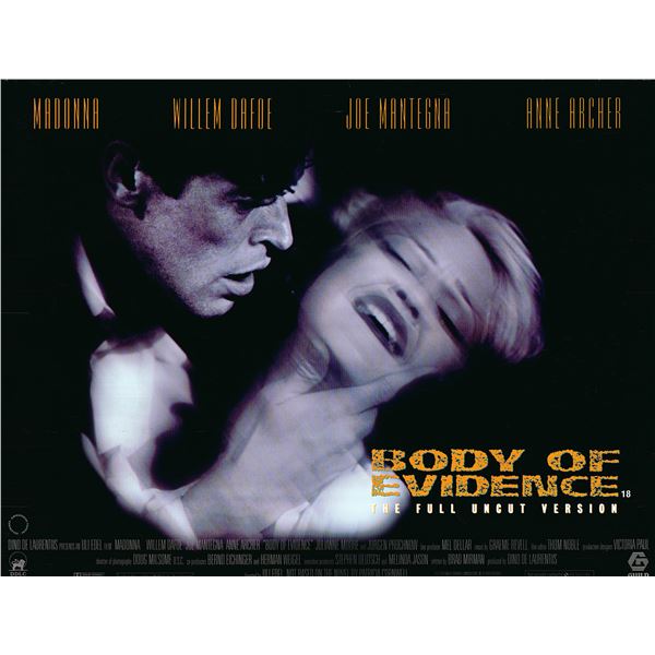 Body of Evidence original 1993 vintage British Quad movie poster