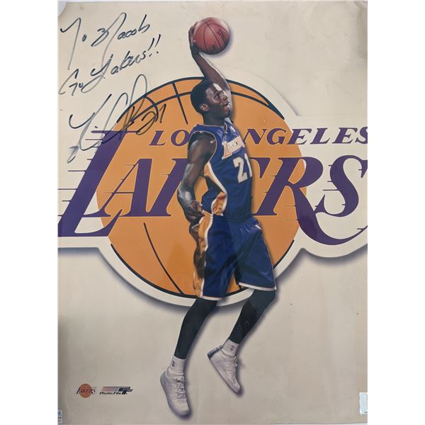 Los Angeles Lakers Kareem Rush Signed Poster