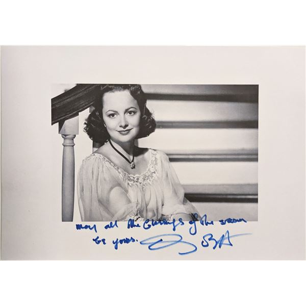 Olivia de Havilland signed photo