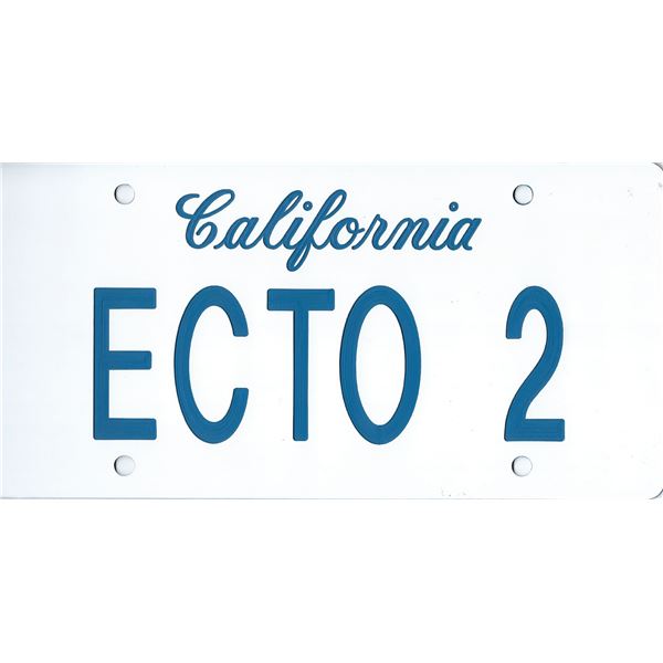 "ECTO 2" Ghostbusters - California Licence Plate
