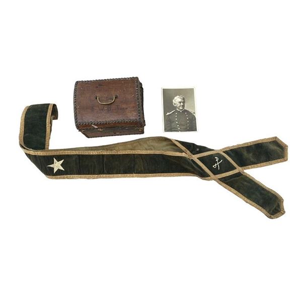 Fredrick Benteen Parade Sash with James Donaldson Trunk and Photo
