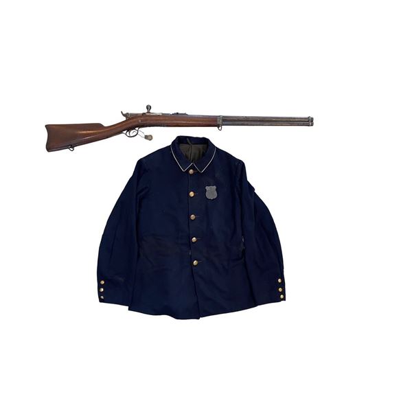 Red Tomahawk's Standing Rock Indian Police Uniform and Remington Keene Rifle
