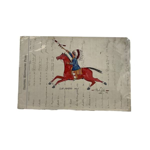 Daniel Long Soldier Original Ledger Art- Club Members Only