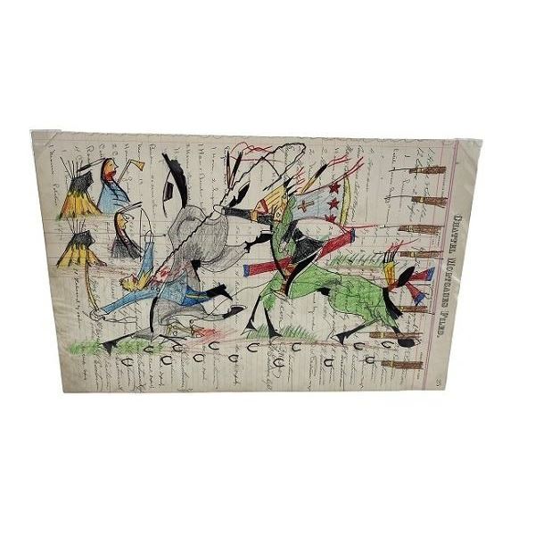 Original Ledger Art- Artist Unknown