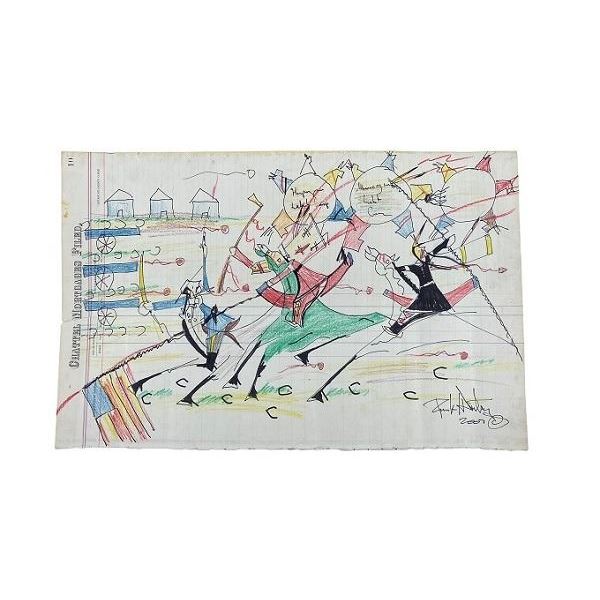 Merle Locke History and Culture Ledger Art