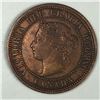 Image 2 : Canadian Large Cent 1881 VF+ D in DIE Incomplete DBL N