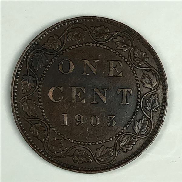 Canadian Large Cent 1903 EF+