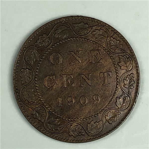 Canadian Large Cent 1909 EF+