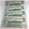 Image 2 : 4 1973 Circulated Dollar Bills