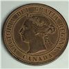 Image 2 : Canadian Large Cent 1899 AU++ Double 9's #2