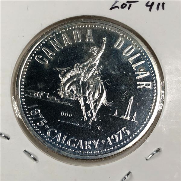 1975 Queen Elizabeth II Canadian Silver Dollar UNC