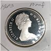 Image 2 : 1983 Queen Elizabeth II Canadian Silver Dollar UNC Heavy Cameo