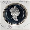 Image 2 : 1993 Queen Elizabeth II Canadian Silver Dollar UNC Heavy Cameo