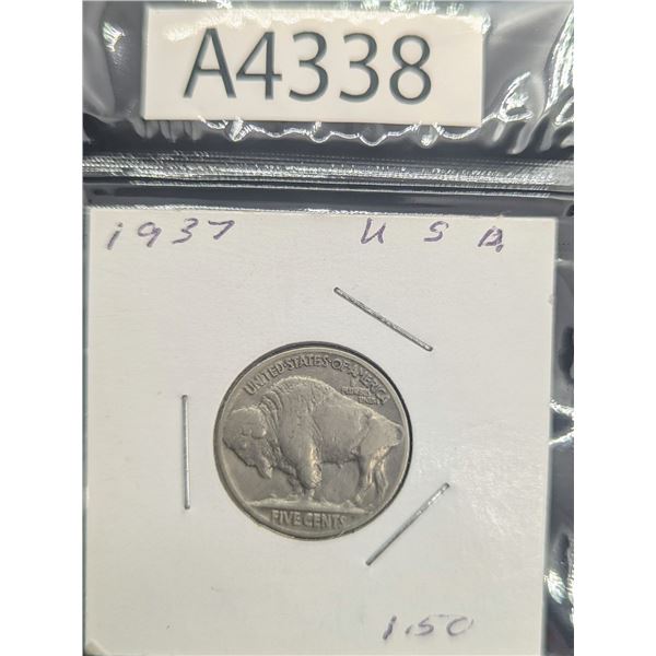 1937 US Buffalo Nickel (A4338)