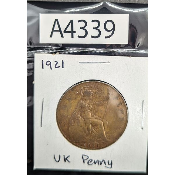 1921 UK Penny (A4339)