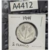 Image 1 : 1944 Two Francs (A4412)