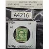 Image 1 : 1920 US 1 Cent Stamp - George Washington (A4216)