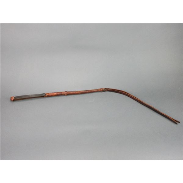 Braided Leather Quirt- 36"