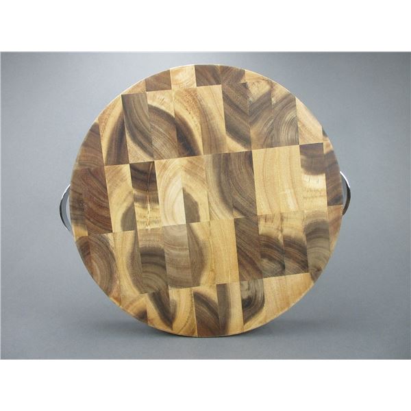Round Laminated Cutting Board- Double Sided- Handles- 15"