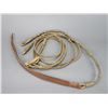 Image 1 : Braided Rawhide Romal Reins With Popper- 111" With Popper