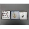 Image 1 : 3 Necklaces- Shark Tooth- Copper Nugget- Clear Moonstone