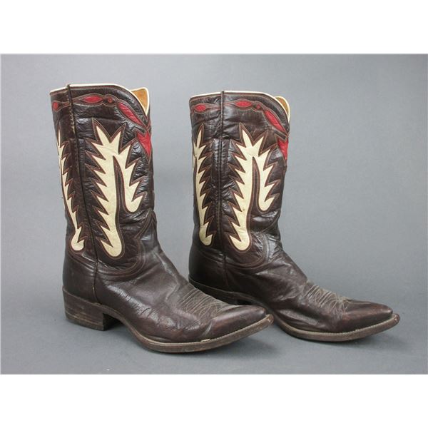 Fancy Brown Nocona Boots- Size 7