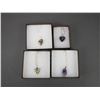 Image 1 : 4 Necklaces- Jasper- Agate- 2 Amethyst