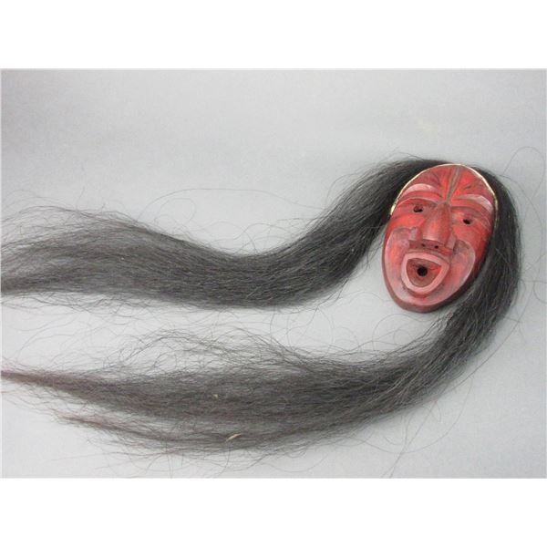Iroquois False Face Mask- Horse Hair- 7" X 4"